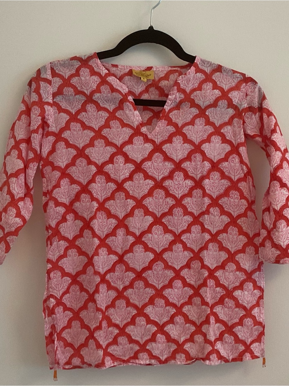 Roller Rabbit Tunic Block Print Coverup. Size:6